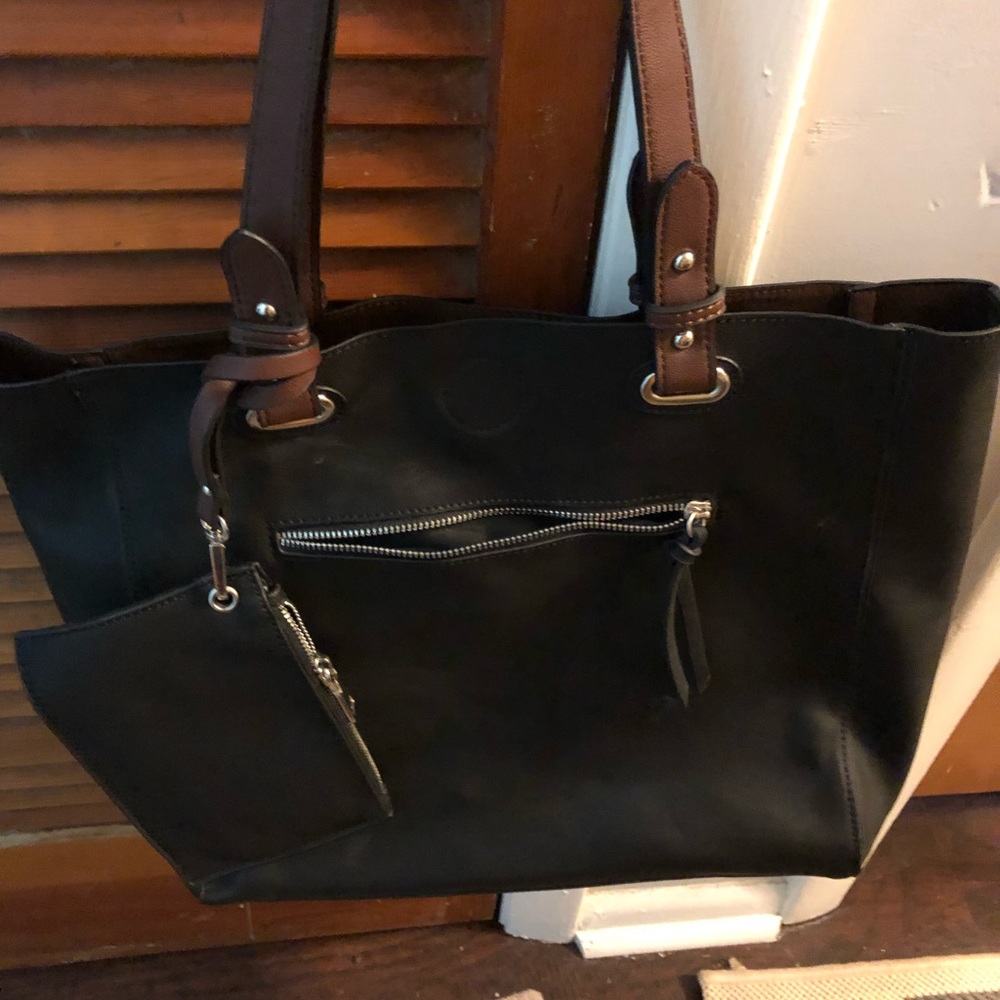 Large leather tote